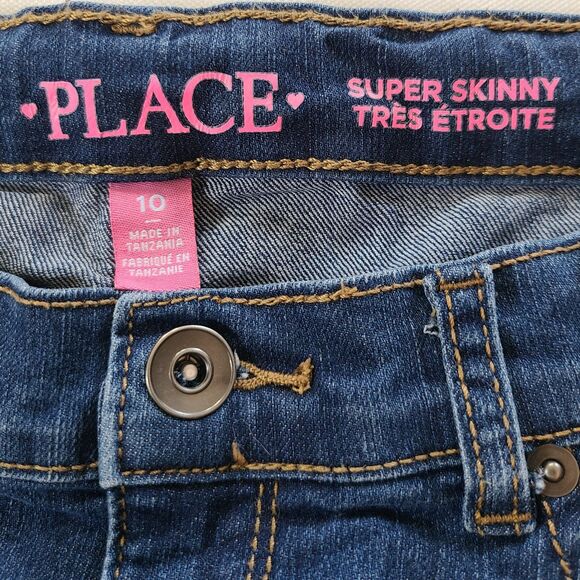 The Children's Place Girls' Jeans Size 10 Slim Super Skinny Dark Wash Denim - Picture 6 of 6